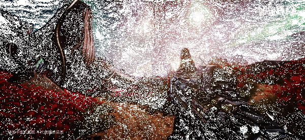 游戏中红色花海场景画面