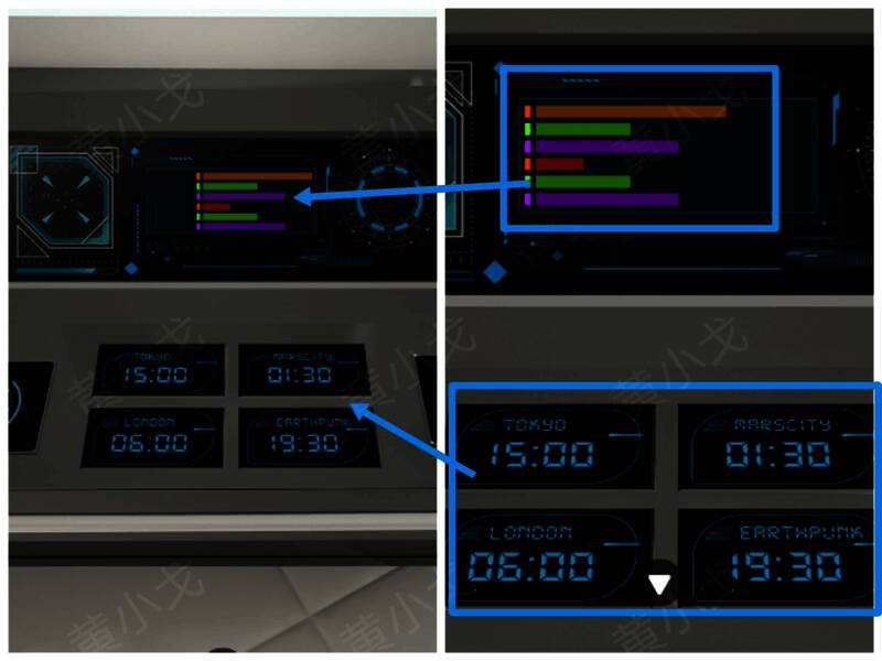 小屏幕色块表和时间图片