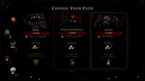 战斗选择敌人画面