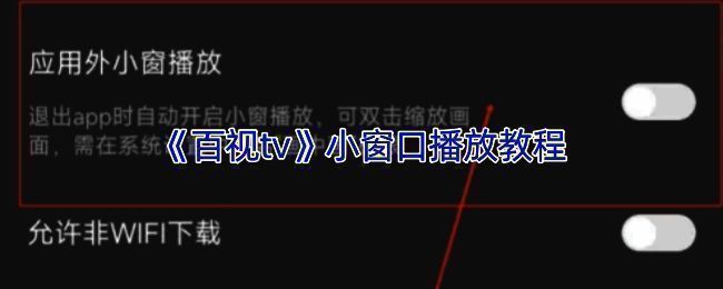 百视TV小窗播放相关界面示例1
