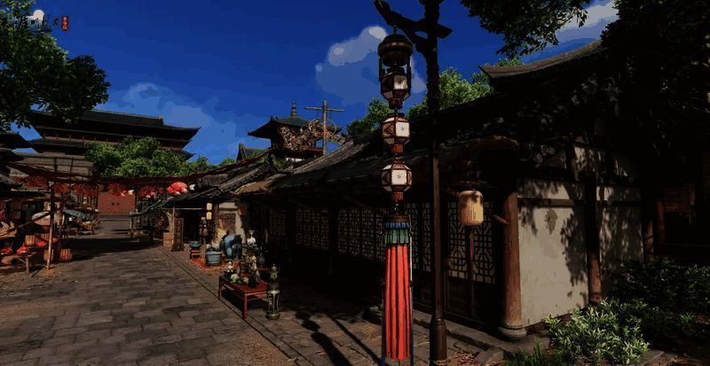 刀刀江湖主城街道灯笼优化研发中画面