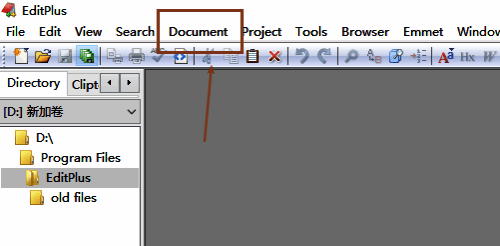 点击Document选项界面图
