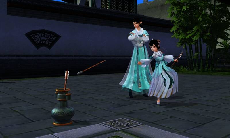 亲子动作投壶游戏展示画面