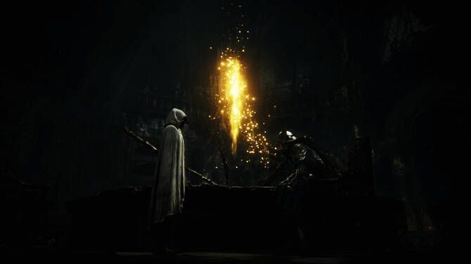 《艾尔登法环：黑夜君临》中打开门后的画面