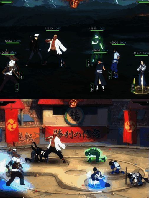 艾在竞技场中的战斗画面,连续击败对手