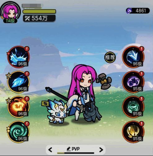 技能树界面展示多个技能图标及升级路径