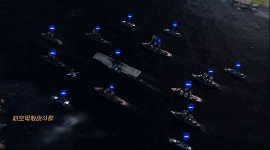 航母战斗群在海面航行,战机起飞,形成海空一体化作战体系