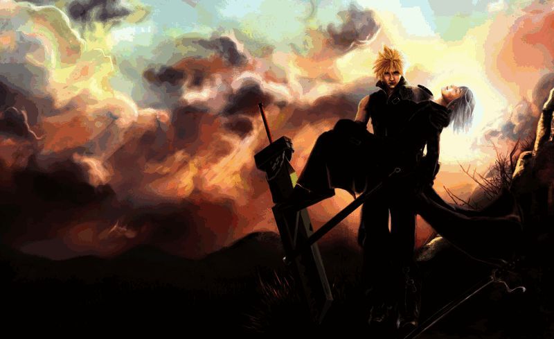 《最终幻想》系列合集封面拼图,涵盖多代作品