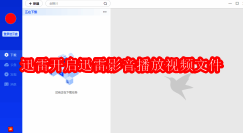 迅雷主界面展示,顶部显示菜单栏选项