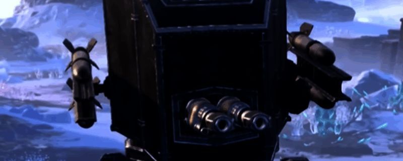 强化纵步者外观展示，机器人装甲厚重，腿部结构清晰可见