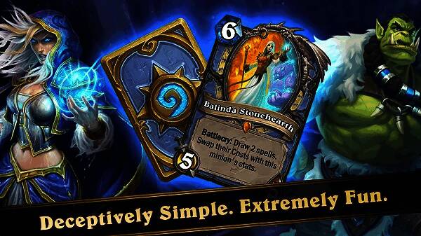 炉石传说游戏界面展示,卡牌对战场景