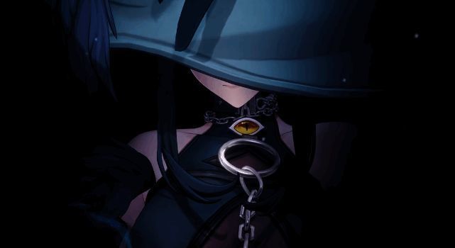 黑羽释放技能特效画面，锁链光芒闪烁，周围能量波动明显