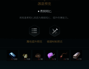 放逐者短匕第四阶段改造所需特殊材料展示