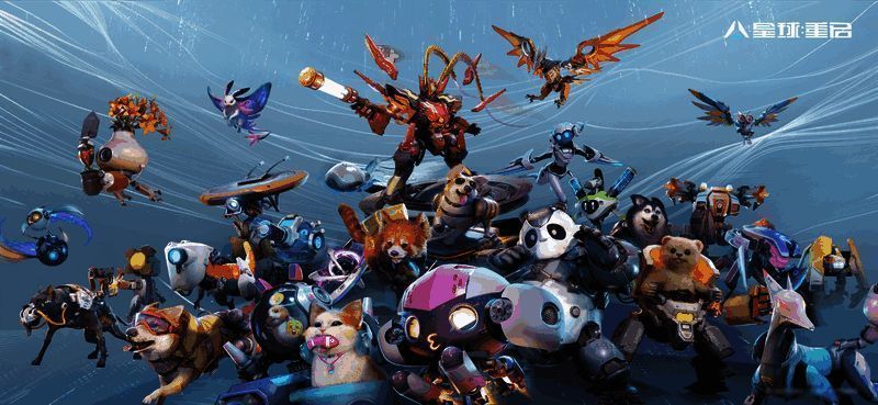 多款宠物展示图,包含机械猫、赛博犬、基因改造鼠等不同形态