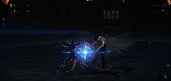 王也释放连招瞬间，屏幕上显示精准的时间提示信息