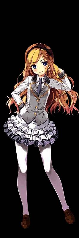 乌丸裕香角色插画，外表端庄，实则活泼可爱