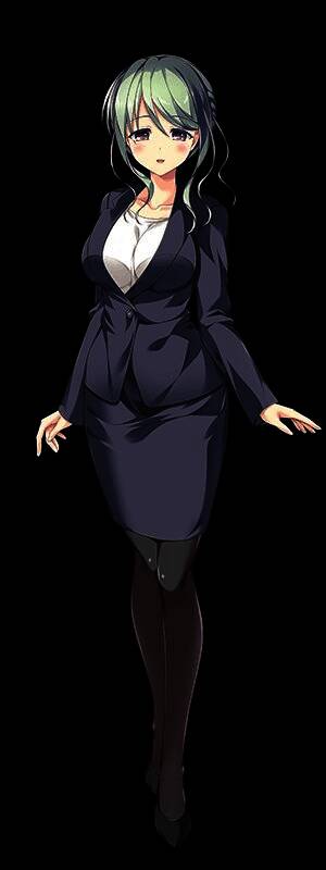 狭山惠梨奈老师形象，温柔可亲，面带微笑