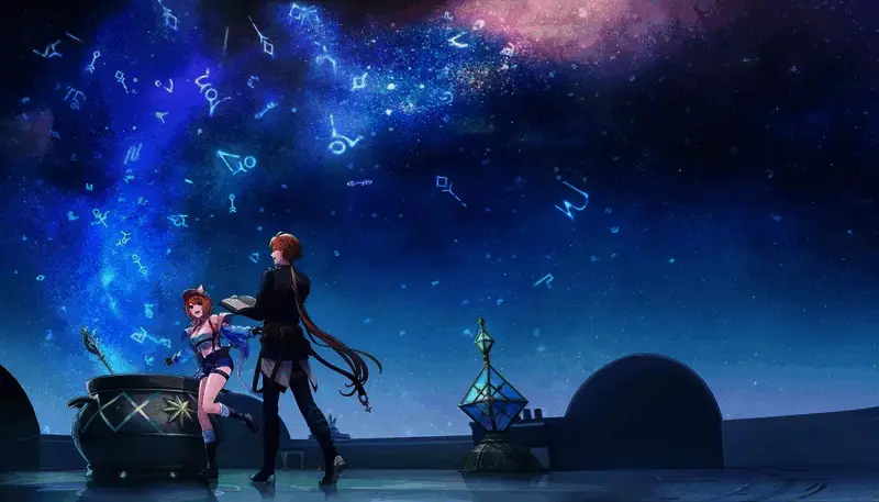 游戏场景展示废墟中的古老城镇，充满神秘氛围