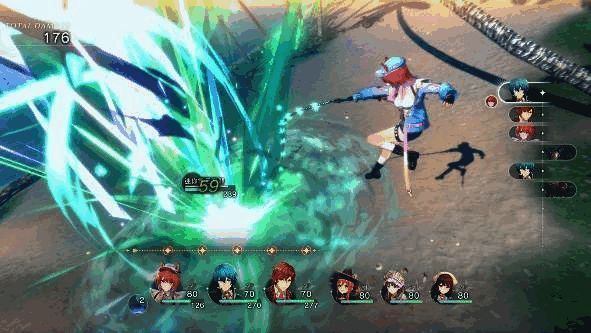 角色战斗场景展示技能特效，战斗界面清晰直观