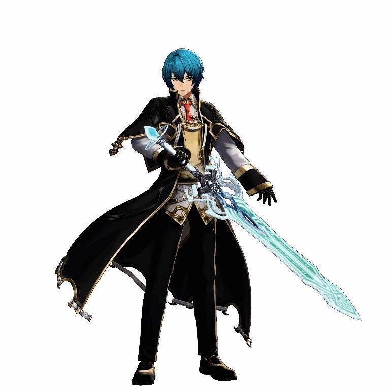 角色立绘展示罗杰路克斯形象，表情冷峻但眼神温柔