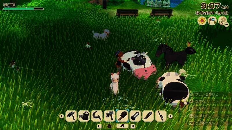 主角初到煦风镇，面对空旷集市的画面