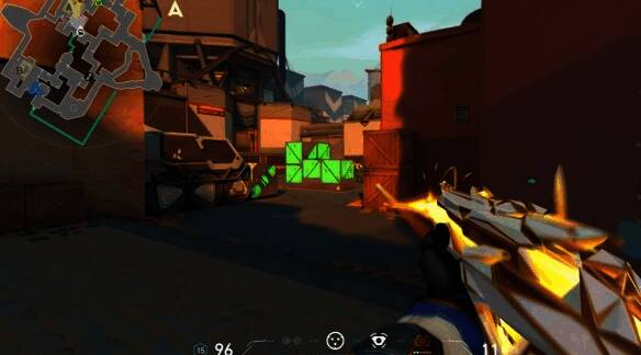 准星三展示图,横向延长十字线,适合扫射时保持稳定