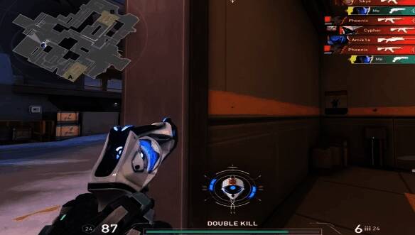 准星七效果图,黑白双色十字线,适应各种地图背景