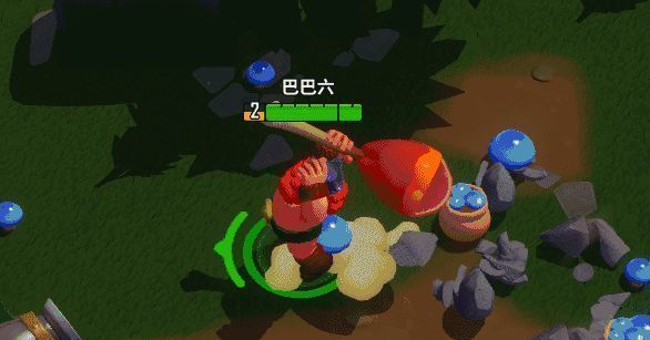 多名野蛮人在森林地图中展开混战,场面混乱而精彩