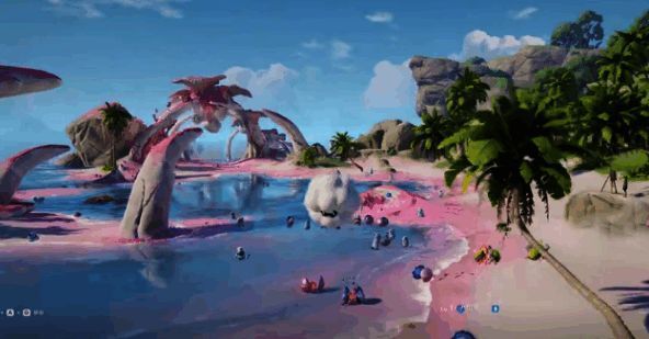 蓬蓬羊头目在雷雨天气下的觉醒形态，周身环绕闪电特效