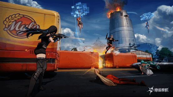 游戏战场氛围图,展现动态环境与激烈对抗场面