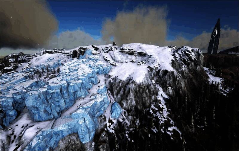 仙境地图光影效果升级,火山喷发与极光交相辉映