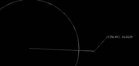 命令行窗口显示圆形对象的详细属性列表，其中包括圆心坐标、半径等关键数据