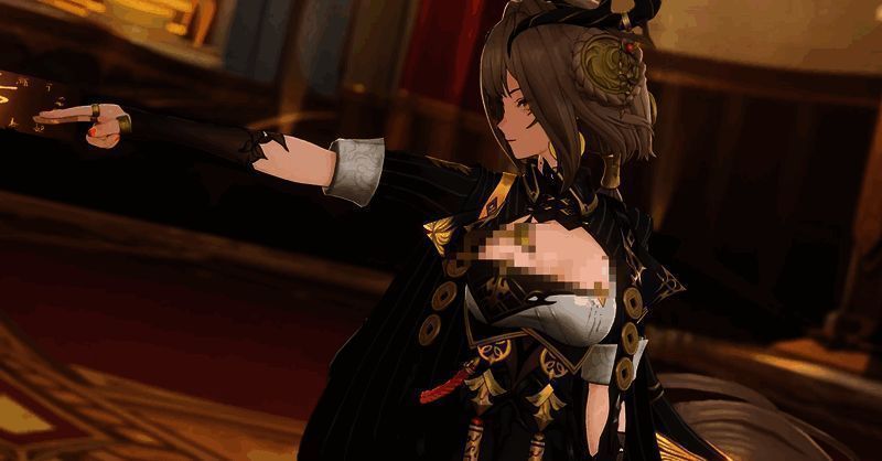 止流与刻舟并肩作战，刻舟持剑防御，止流在后方准备释放技能