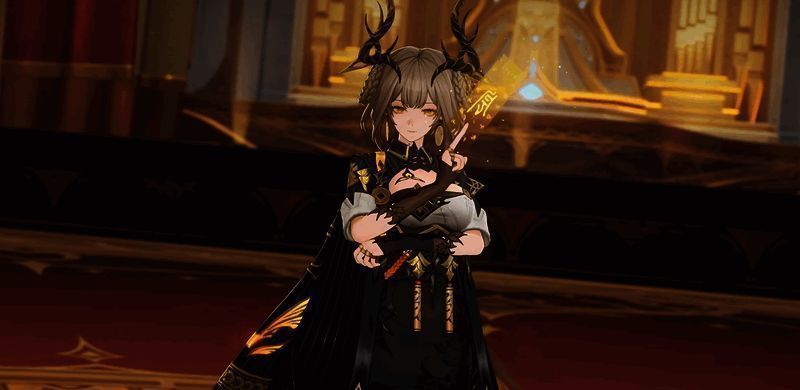 止流在战场上释放大招，大片光元素覆盖敌人，画面炫丽震撼