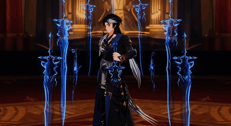 止流与刻舟组队完成战斗,背景是胜利特效,角色表情自信从容