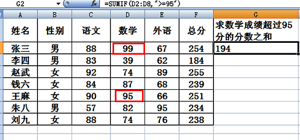 计算结果显示界面，突出显示最终求和数值194