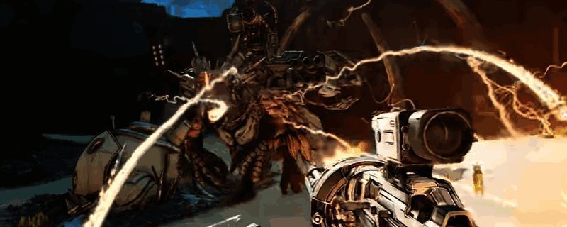 《无主之地4》游戏封面,展示标志性武器与未来科技风格