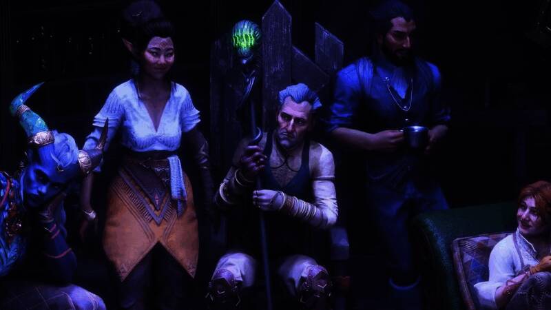 《誓言与复仇》播客主视觉图,背景为游戏中的神秘组织成员形象