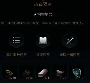 捕狩猎叉第四阶段强化材料展示图