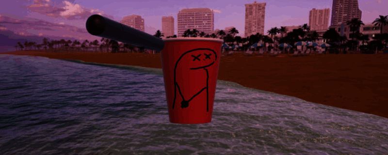 《海滩酒吧模拟器》游戏封面展示,画面为阳光明媚的海滩酒吧场景