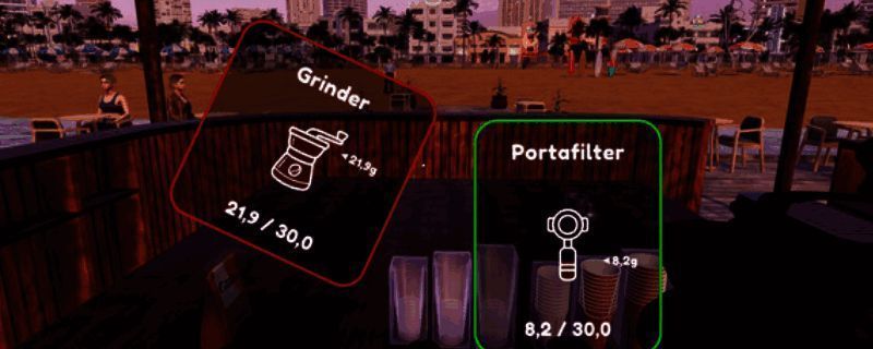 海滩酒吧模拟器游戏封面展示,阳光沙滩下的悠闲酒吧场景