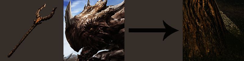 长角盾面犀正在森林中采集树木资源，玩家在一旁观察准备抓捕