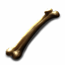 骨骼分解过程展示，骨头被研磨成粉末状