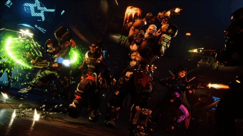 《无主之地4》游戏画面展示,角色持枪激战,特效华丽