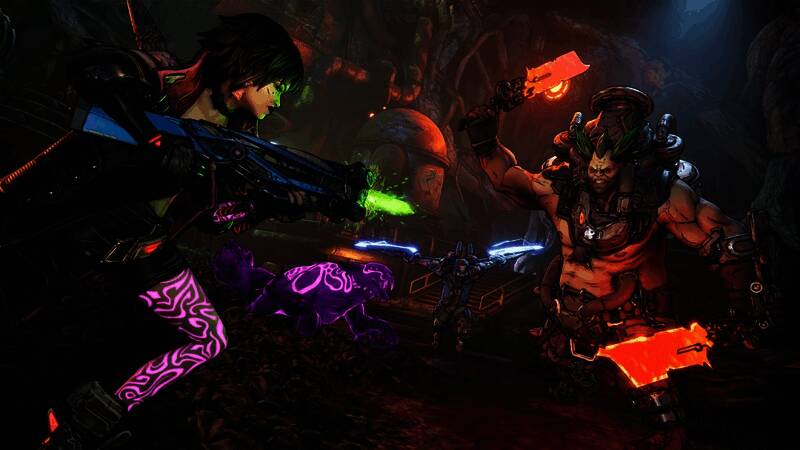 《无主之地4》Steam商店封面,展示主角手持武器,背景为荒野世界