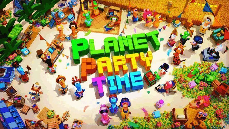 《Planet Party Time》游戏场景展示,卡通风格温馨治愈