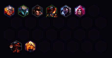 阵容站位示意图，显示克格莫与其他角色在战场上的分布策略