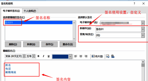 Outlook2013邮件撰写界面截图,展示签名自动插入效果