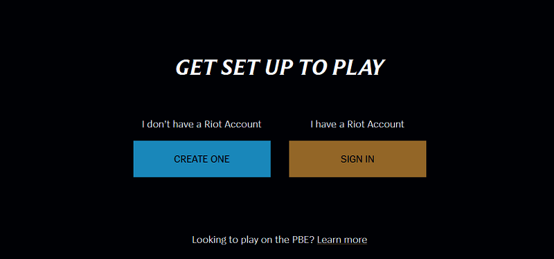 PBE美测服创建账户按钮图