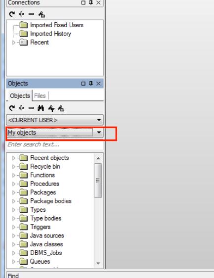 PL/SQL Developer 对象浏览器中 my object 相关图片